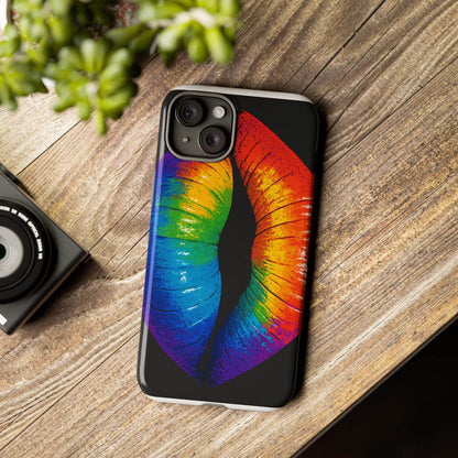 Rainbow Lips Phone Case - Bold Colorful Pride Accessory