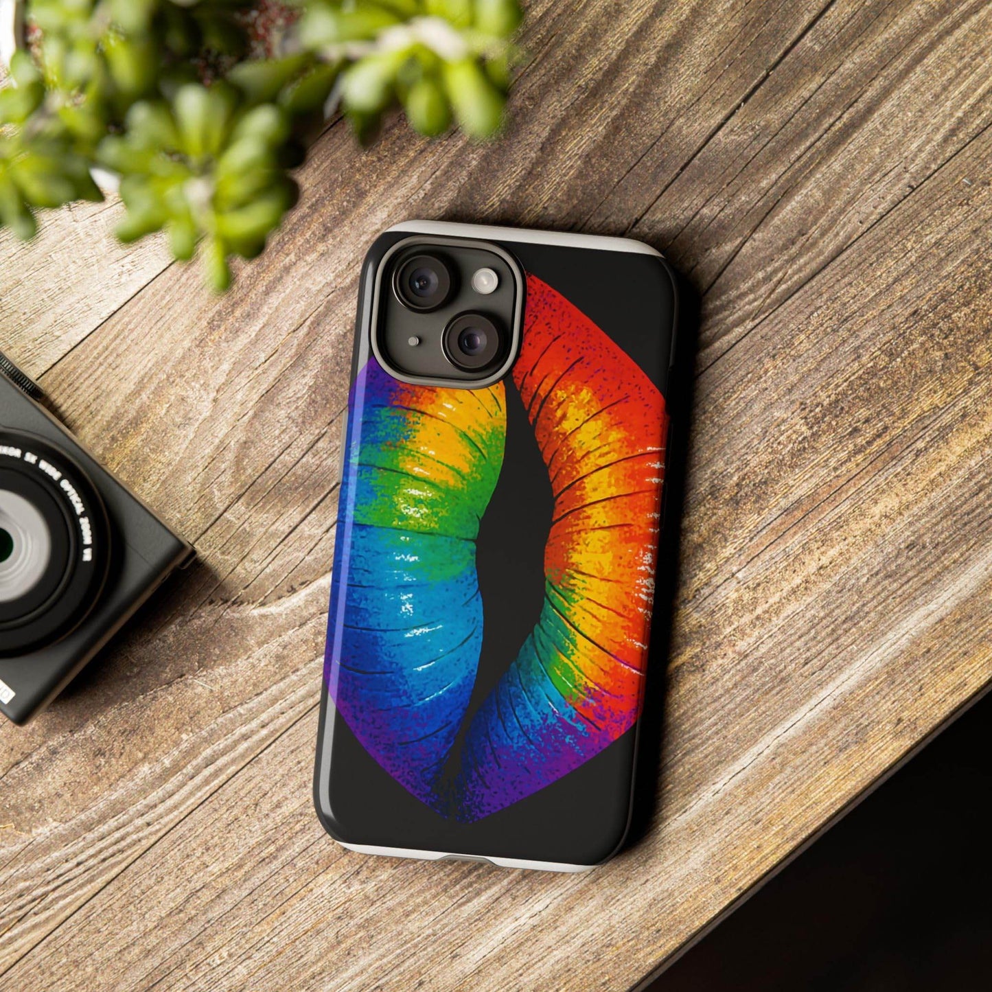 Rainbow Lips Phone Case - Bold Colorful Pride Accessory