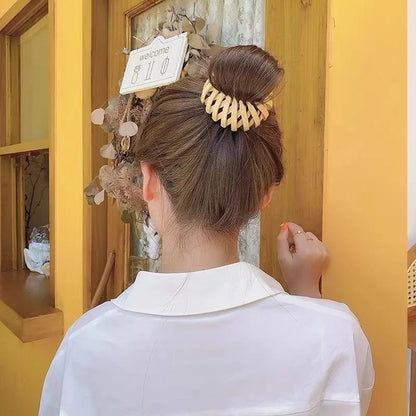 New Fashion Women Bun Claw Clips Horsetail Buckle Clip Bird Nest Expanding Hair Accessories Female Ponytail Headwear