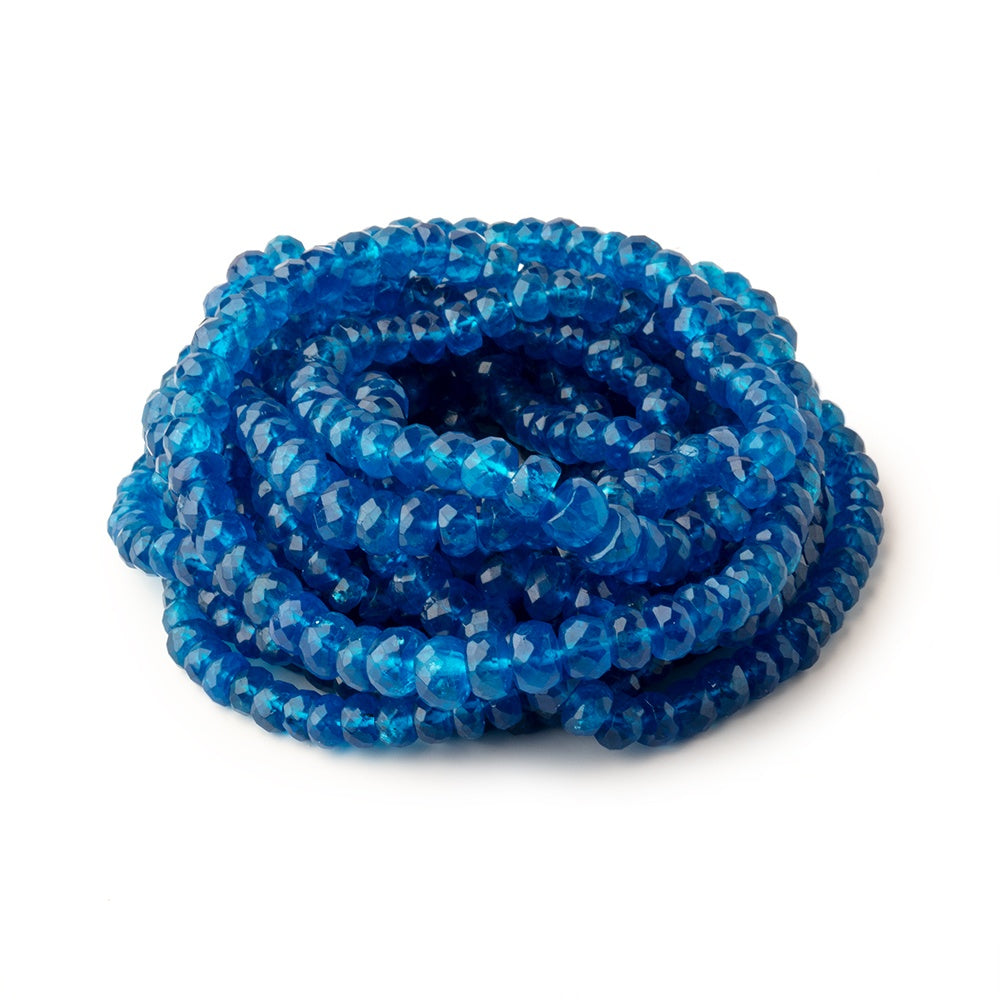 3.5-6mm Neon Apatite faceted rondelle beads 16.5 inch 130 pieces AAA