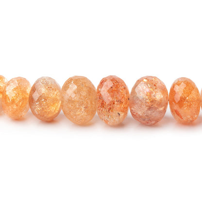 5-11mm Sunstone Faceted Rondelle Beads 16 inch 95 pieces