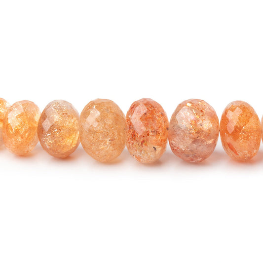 5-11mm Sunstone Faceted Rondelle Beads 16 inch 95 pieces