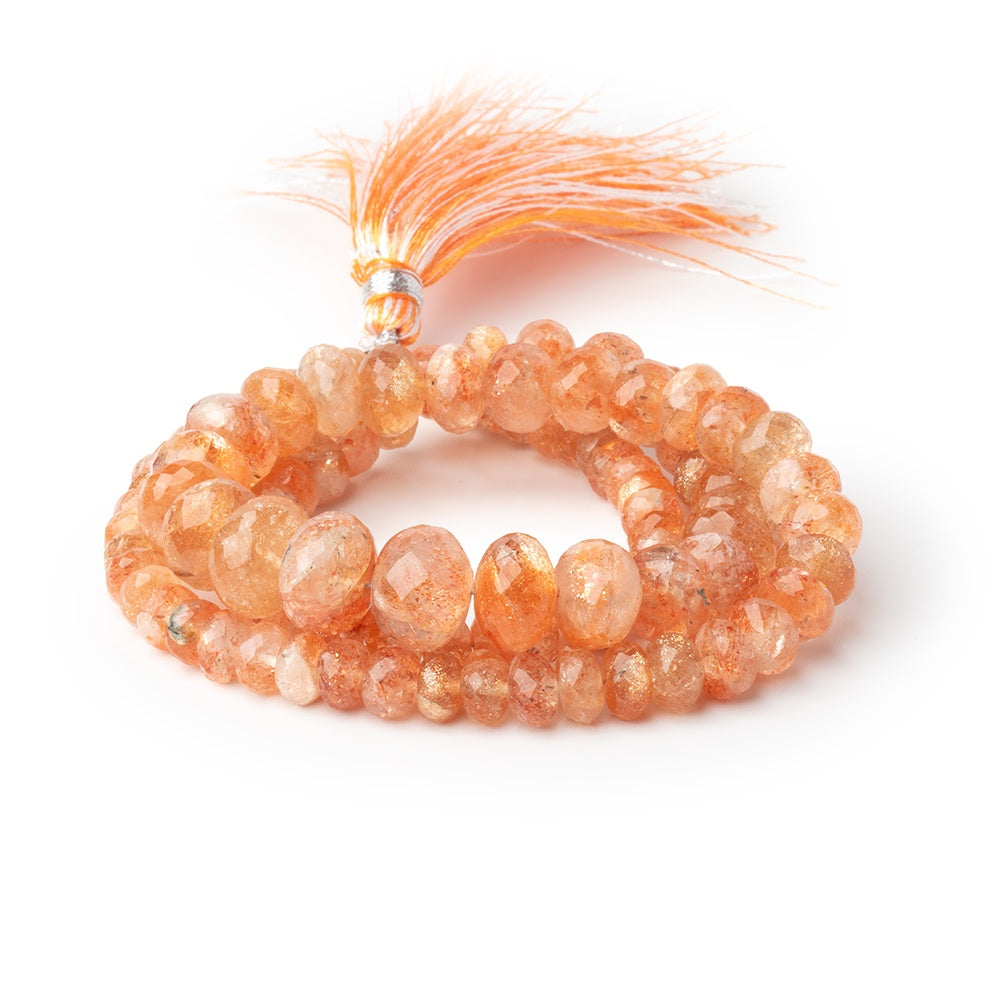 5-11mm Sunstone Faceted Rondelle Beads 16 inch 95 pieces
