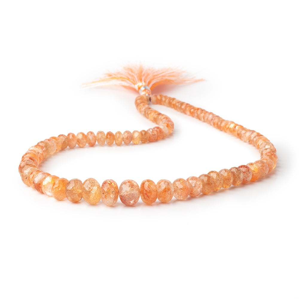 5-11mm Sunstone Faceted Rondelle Beads 16 inch 95 pieces