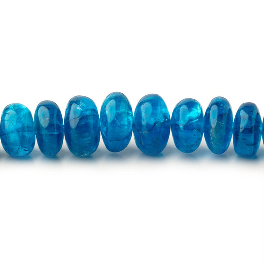 4-8.5mm Neon Apatite plain rondelle beads 18 inch 131 pieces