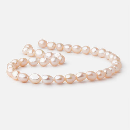 9.5-10.5mm Peach Baroque Freshwater Pearls 15.5 inch 35 Beads
