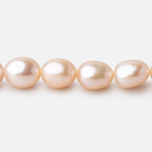9.5-10.5mm Peach Baroque Freshwater Pearls 15.5 inch 35 Beads