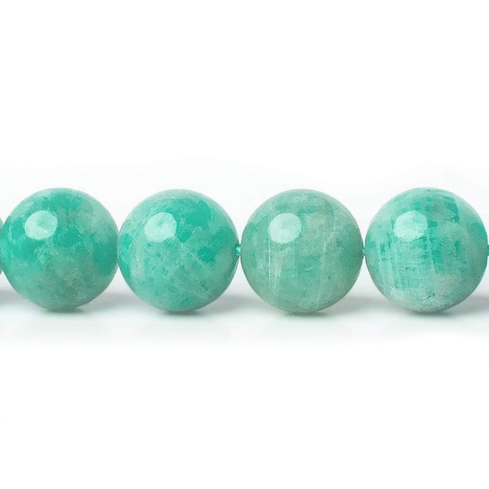 9.5-10mm Amazonite plain round beads 16 inch 40 pieces A