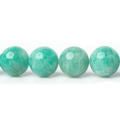 9.5-10mm Amazonite plain round beads 16 inch 40 pieces A