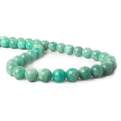 9.5-10mm Amazonite plain round beads 16 inch 40 pieces A