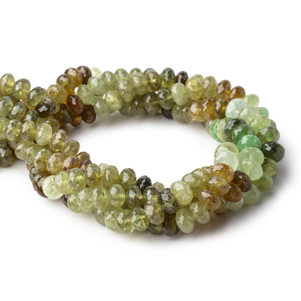 9.5-10mm Grossular Garnet Faceted Rondelle Beads 16 inch 62 pieces