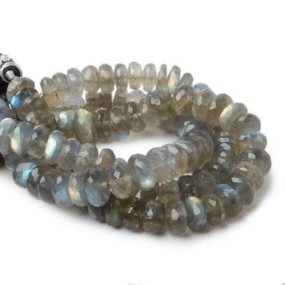 7.5-8mm Labradorite faceted rondelle beads  8 inches 50 pieces AA grade