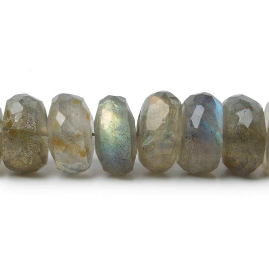 7.5-8mm Labradorite faceted rondelle beads  8 inches 50 pieces AA grade