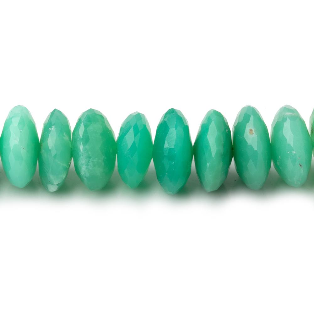 9.5-11mm Chrysoprase German Faceted Rondelle Beads 16 inch 87 pieces A