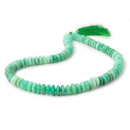 9.5-11mm Chrysoprase German Faceted Rondelle Beads 16 inch 87 pieces A
