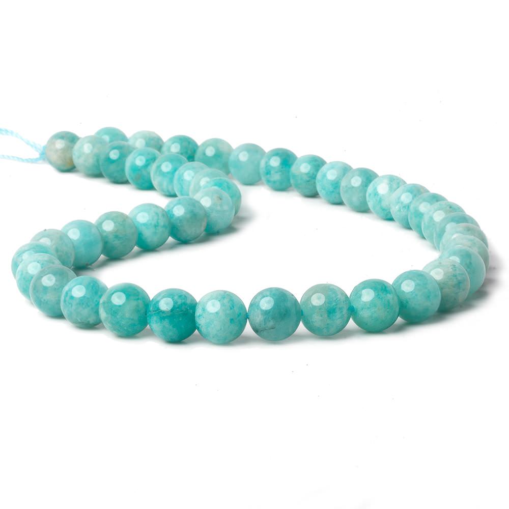 9.5mm Amazonite Plain Rounds 16 inch 43 beads A