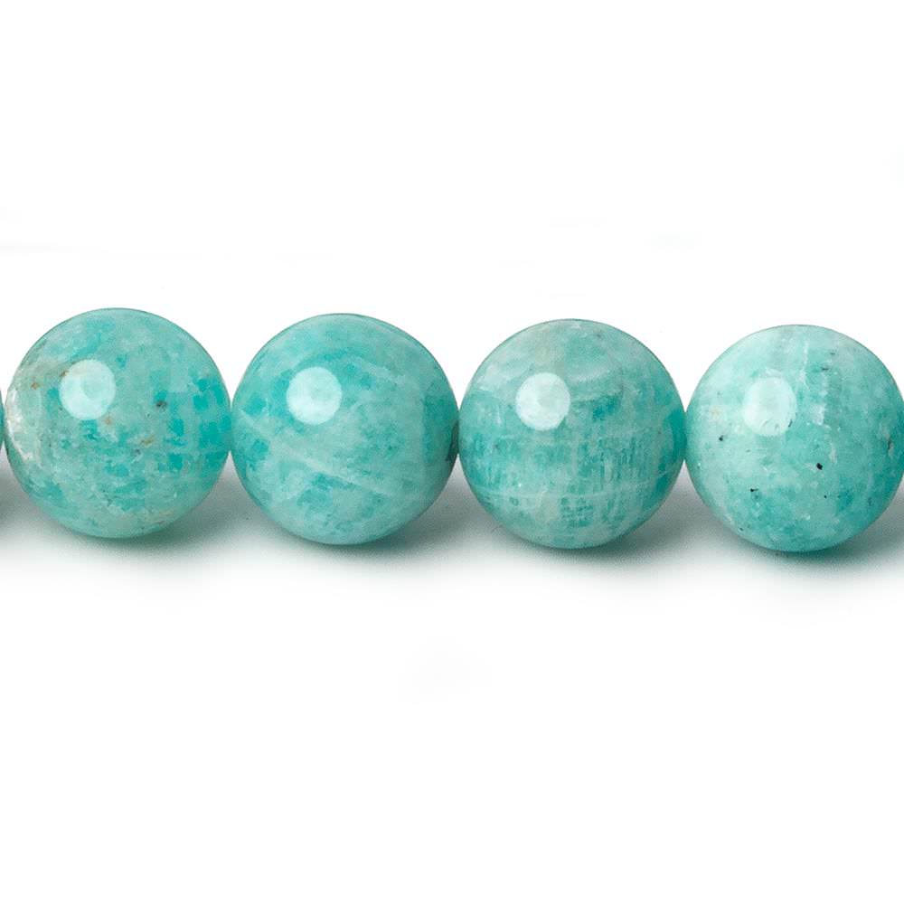 9.5mm Amazonite Plain Rounds 16 inch 43 beads A
