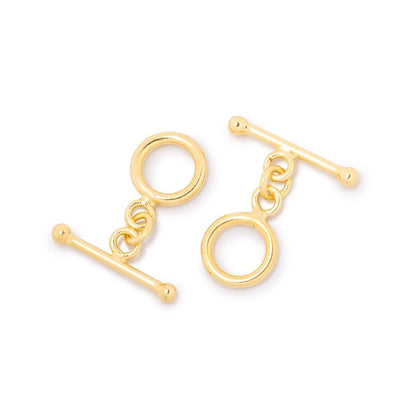 9.5mm Vermeil Toggle Round Design 1 piece