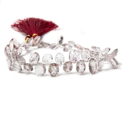 9.5x7-11x8mm Moss Amethyst Pavilion Faceted Ovals 10 inch 48 Beads