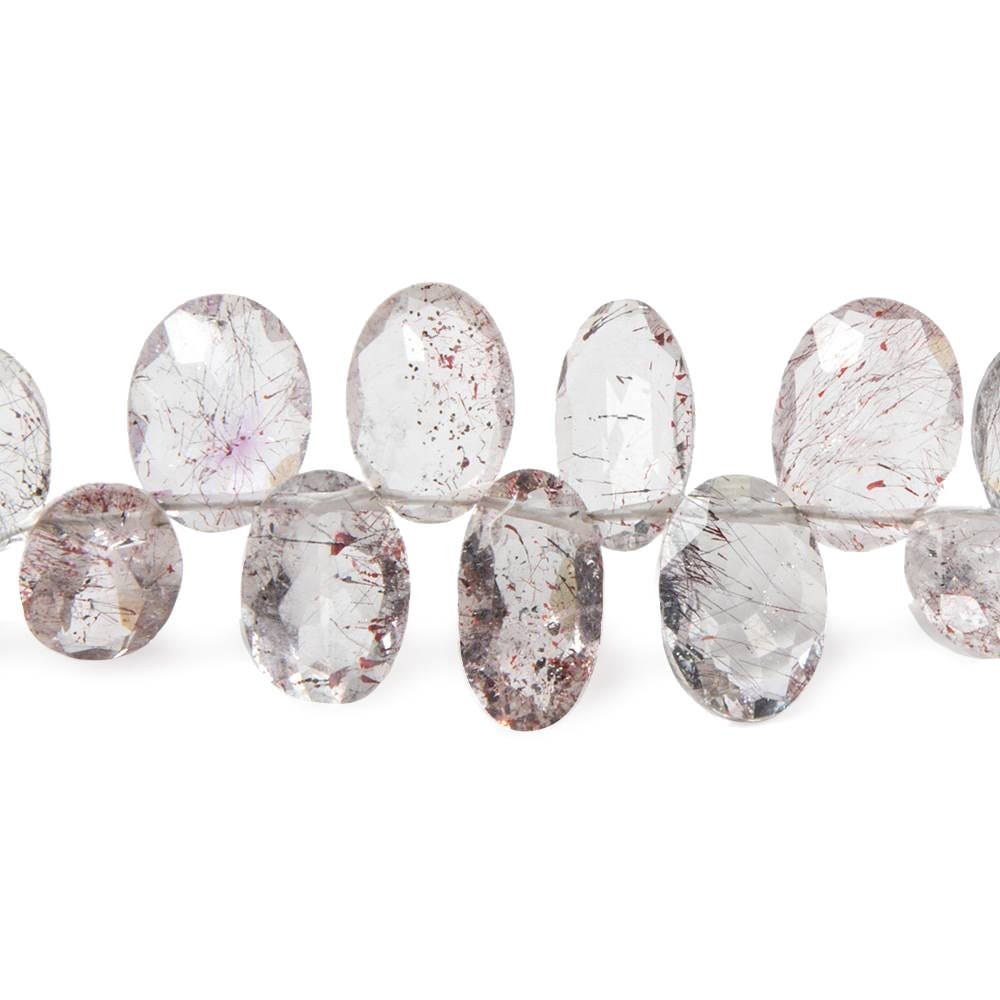 9.5x7-11x8mm Moss Amethyst Pavilion Faceted Ovals 10 inch 48 Beads