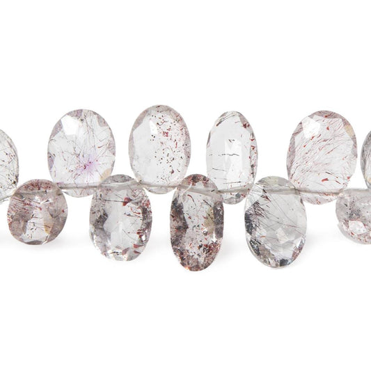 9.5x7-11x8mm Moss Amethyst Pavilion Faceted Ovals 10 inch 48 Beads