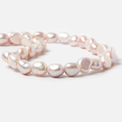 9.5x8-11x9.5mm Iced Pink Baroque 2.5mm large hole Pearls 15 in. 39 pcs