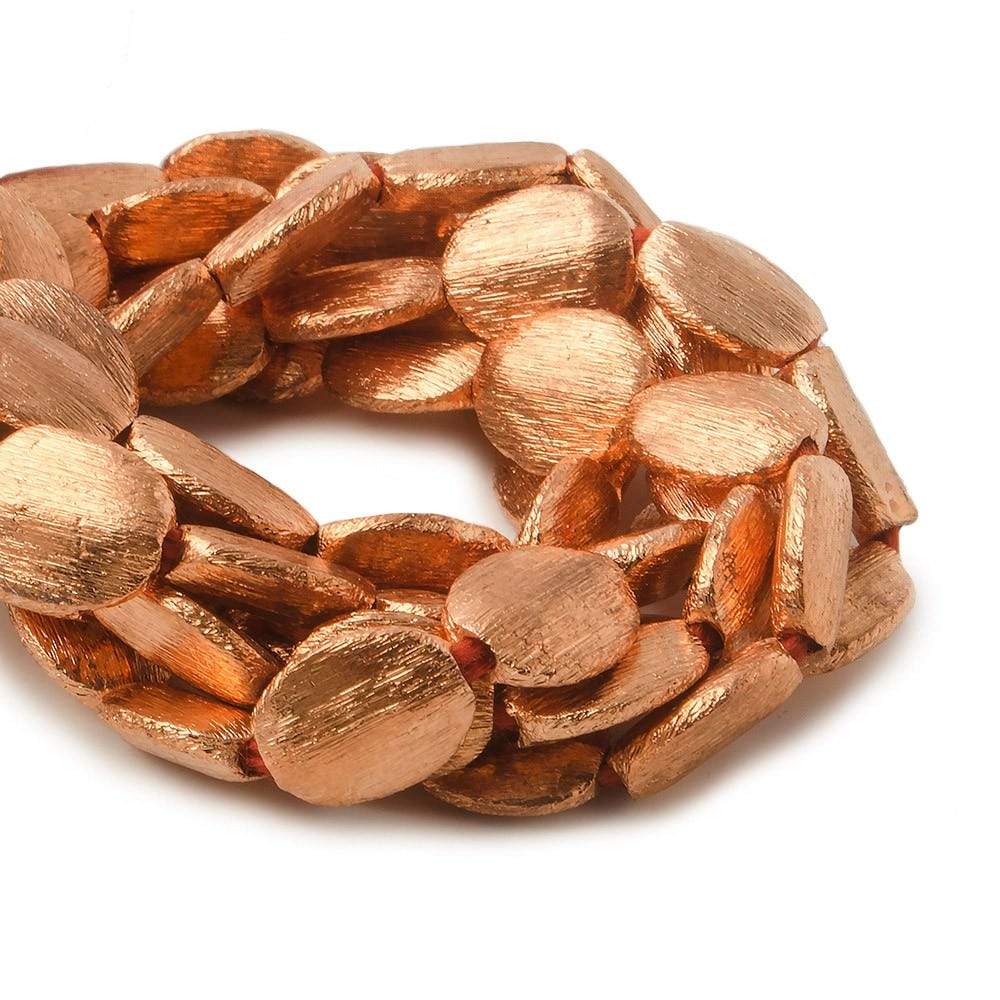 9.5x8mm Copper Brushed Oval 8 inch 22 pcs