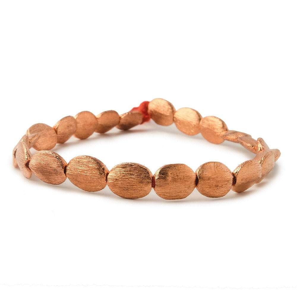 9.5x8mm Copper Brushed Oval 8 inch 22 pcs