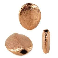 9.5x8mm Copper Brushed Oval 8 inch 22 pcs