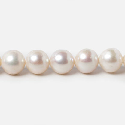 9.5x9-10.5x10mm Cream Rose' Off Round Freshwater Pearls 15.5 inch 42 pcs