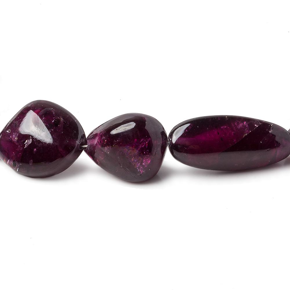 9.5x9.5-26x9.5mm Rhodolite Garnet Plain Nuggets 16 inch 28 pieces