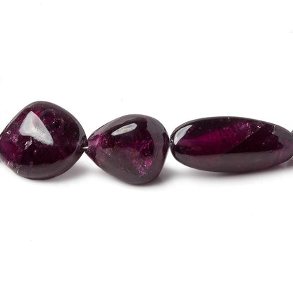 9.5x9.5-26x9.5mm Rhodolite Garnet Plain Nuggets 16 inch 28 pieces
