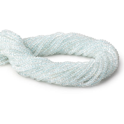 3.5-4mm Sky Blue Topaz Faceted Rondelle Beads 14.5 inch 172 beads