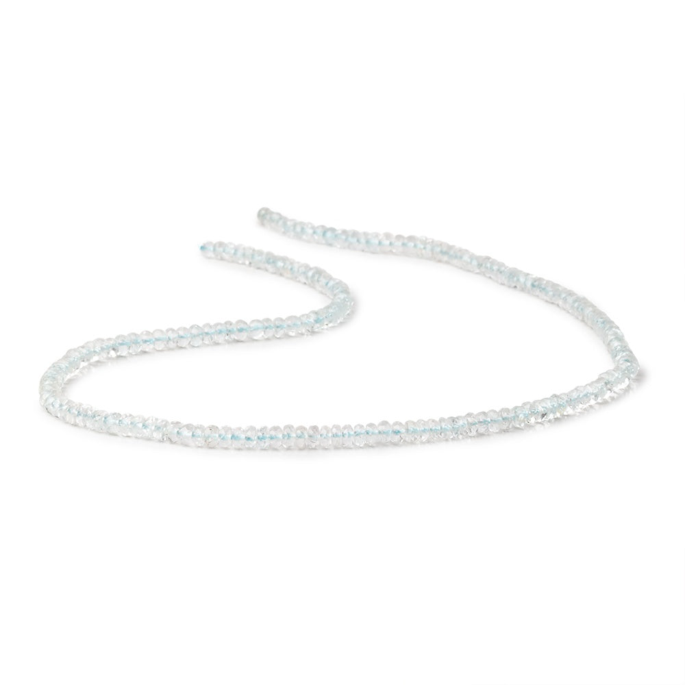 3.5-4mm Sky Blue Topaz Faceted Rondelle Beads 14.5 inch 172 beads