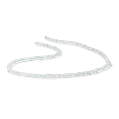 3.5-4mm Sky Blue Topaz Faceted Rondelle Beads 14.5 inch 172 beads