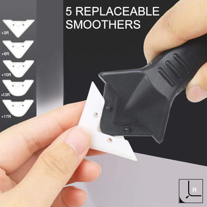5 in 1 Silicone Scraper Sealant Smooth Remover Tool Set Caulking Finisher Smooth Grout Kit Floor Mould Removal Hand Tools Set