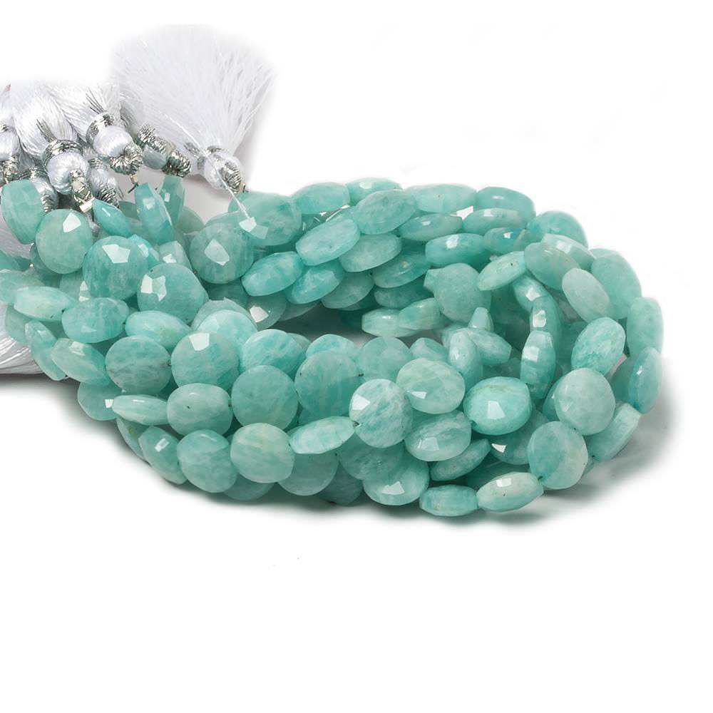 9mm Amazonite faceted coin beads 8 inch 23 pieces
