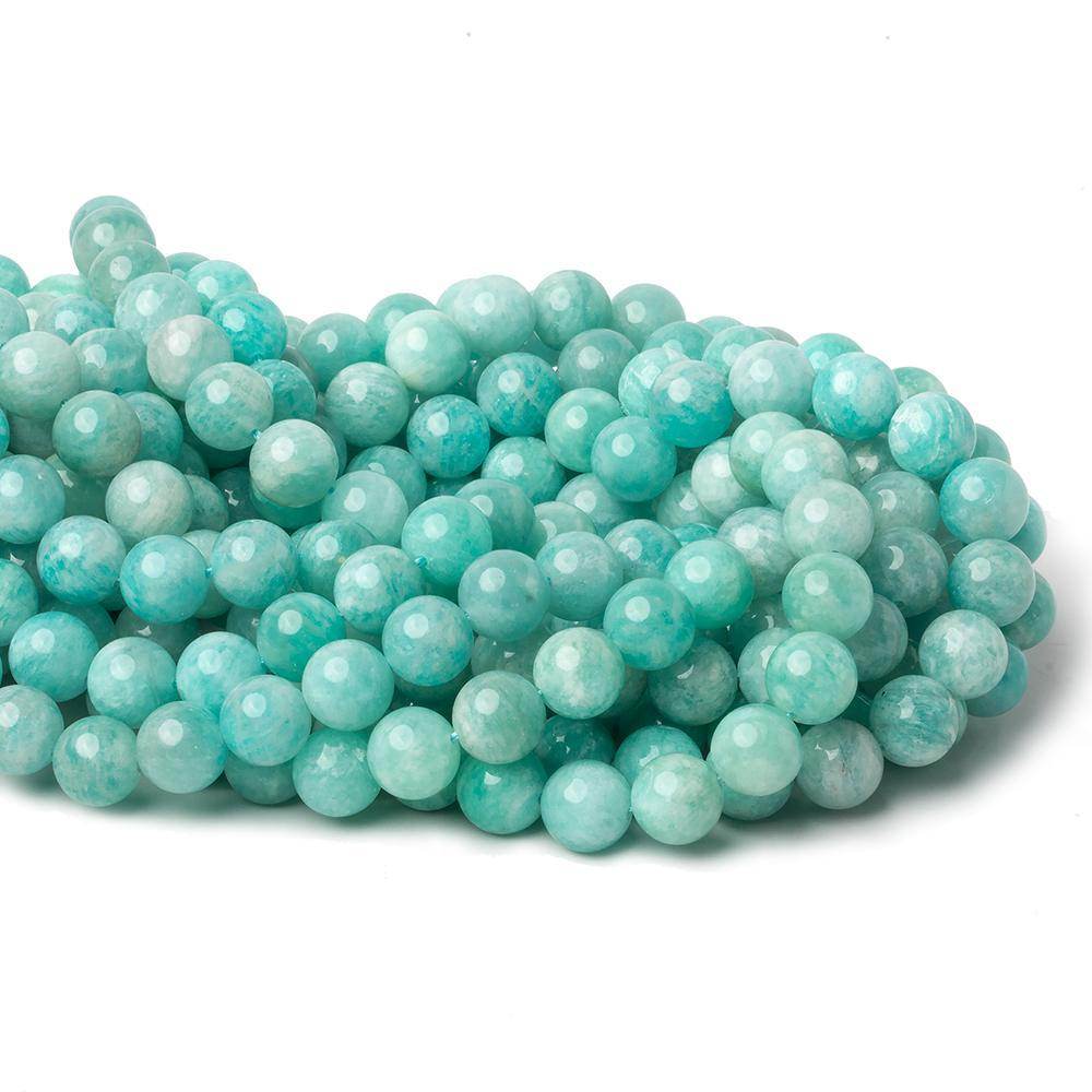 9mm Amazonite plain round beads 16 inch 45 pieces A