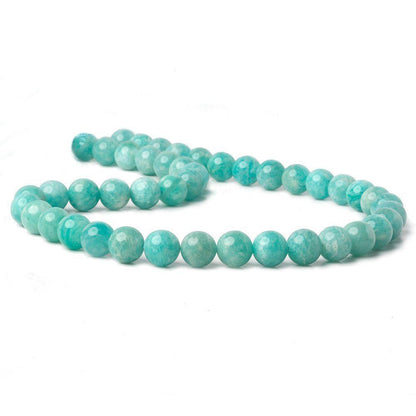 9mm Amazonite plain round beads 16 inch 45 pieces A