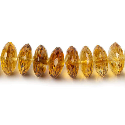 7-13mm Shaded Citrine German Faceted Rondelle Beads 16 inch 90 pieces