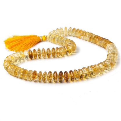 7-13mm Shaded Citrine German Faceted Rondelle Beads 16 inch 90 pieces