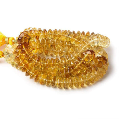 7-13mm Shaded Citrine German Faceted Rondelle Beads 16 inch 90 pieces
