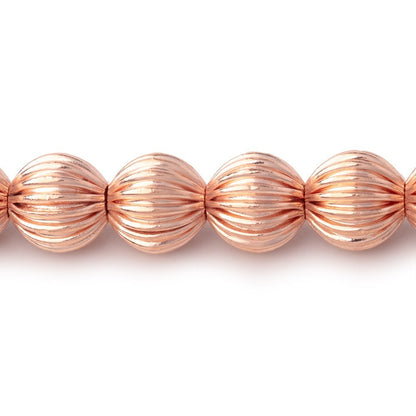 9mm Corrugated Round Beads