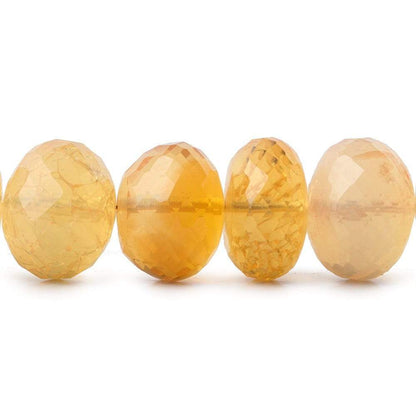 9mm Fire Opal Faceted Rondelle Beads 8 inch 22 pieces AA