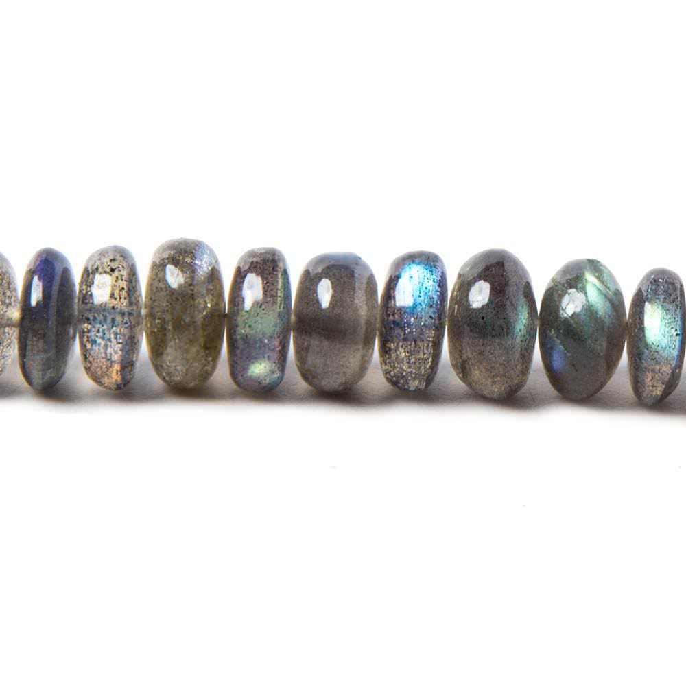 9mm Labradorite Beads Plain Rondelle Beads 8 inch 55 pieces