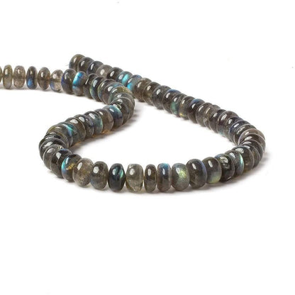 8.5mm Labradorite plain rondelle beads 14 inch 67 pieces