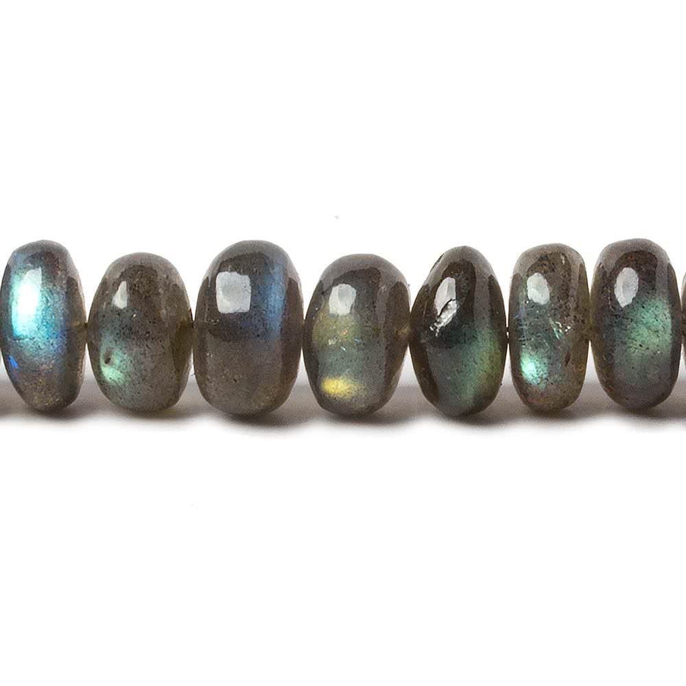 8.5mm Labradorite plain rondelle beads 14 inch 67 pieces