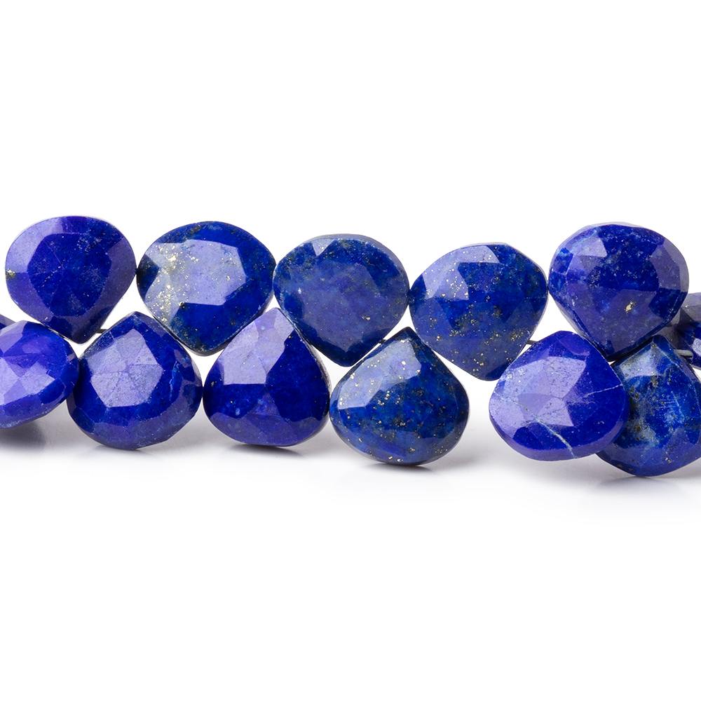 9mm Lapis Lazuli Faceted Heart Beads 7 inch 45 pieces