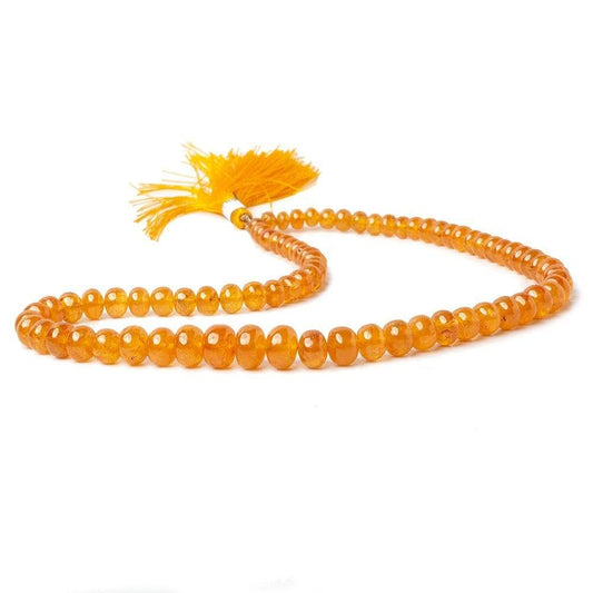 9mm Mandarin Garnet Plain Rondelle Beads 15 inch 78 beads AA Grade