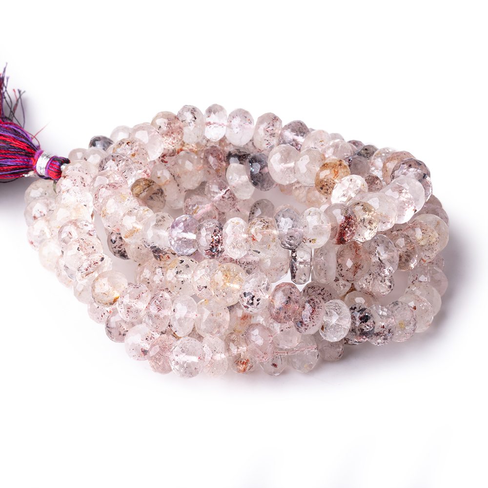 9mm Moss Amethyst Faceted Rondelle Beads 15 inch 68 pieces